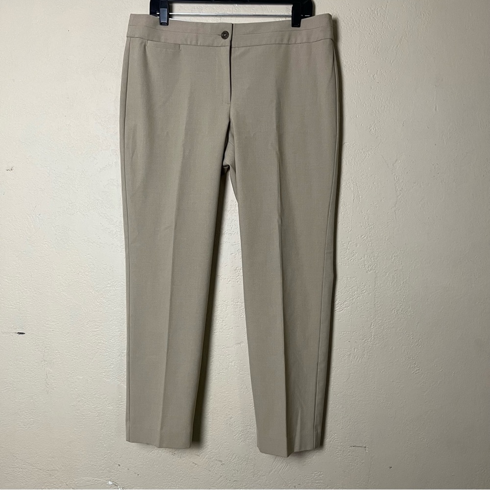 Talbots Womens‎ Pants Signature style ankle pants Size 12 Beige Formal